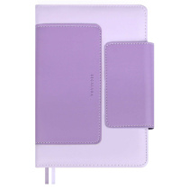 Ежедневник недат. А5 160л. кожзам, тв.пер. "Лайка сиреневый" клапан, ляссе