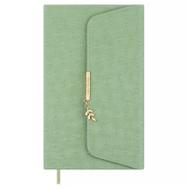 Ежедневник недат. А5 160л. кожзам, тв.пер. "Страус оливковый" клапан, ляссе