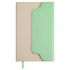 Ежедневник недат. А6 120л. кожзам, тв.пер. "Плезир бежевый/мятный" клапан, ляссе