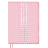 Ежедневник недат. А6+ 120л., кож.зам., тв.пер. "Плонже розовый" ляссе