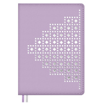 Ежедневник недат. А6+ 120л., кож.зам., тв.пер. "Плонже сиреневый" ляссе