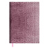 Ежедневник недат. А6+ 160л., кож.зам., мягк.пер. "Анаконда металлик розовая" ляссе