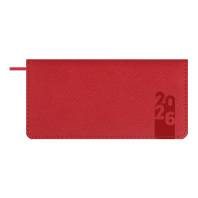 Планинг дат. 2026г 170*88мм 64л., кожзам., тв.пер. "Джут красный"  +ПОДАРОК