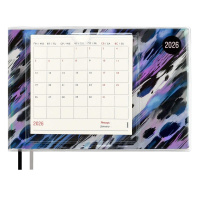 Планинг дат. 2026г 180*127мм 64л., ПВХ, мягк.пер. "Леопард голубой" +ПОДАРОК