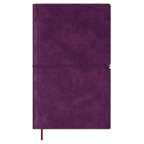 Еженедельник недат. А6 120л., кожзам, мягк.пер. "Наппа металлик бордовый" ляссе, резинка