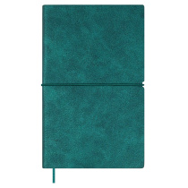 Еженедельник недат. А6 120л., кожзам, мягк.пер. "Наппа металлик зеленый" ляссе, резинка