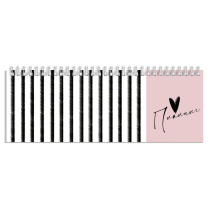 Планинг недат. 290*100мм  64л., картон, гребень "Черно-белые полоски" глянц.лам.