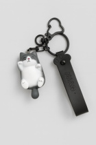 Брелок "The lazy cat" черный