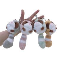 Брелок "Енот", текстиль, ассорти цветов