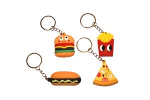 Брелок "Фастфуд" ПВХ 4,3*3,4 см, ассорти