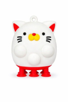 Антистресс-мялка на присосках "Кот", белый 5см