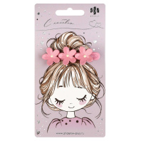 Заколка для волос "Феникс+. Цветочки" 1шт., 6,4см