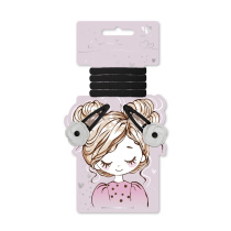 Набор аксессуаров для волос "Феникс+. Цветочки" 4 резинки, 2 заколки 5,3см