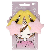 Набор заколок для волос "Феникс+. Пушистые звёздочки" 2шт., 8,9см