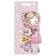 Набор заколок для волос "Феникс+. Сердечки" 4шт., 4см