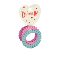 Набор резинок для волос "DecoreMe. Спираль в тканевой оплетке" 3шт., микс