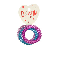 Набор резинок для волос "DecoreMe. Спираль перламутровая" 3шт., микс