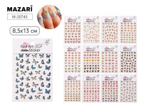 Наклейки на ногти 8,5*13см  18 диз.