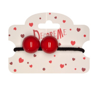 Резинка для волос "DecoreMe. Глянцевые шарики-близняшки" 3 вида