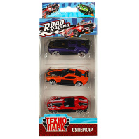 Набор машинок метал. 3шт, 7,5см "Road Racing. Суперкар"