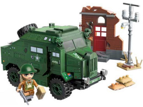 Конструктор пластм. Qman "Броневик" 492 дет.  (упаковка не русифицирована)