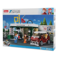Конструктор пластм. Sluban "Город. Заправка"  322 дет.