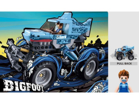 Конструктор пластм. Sluban "Монстр-трак голубой" 273 дет.