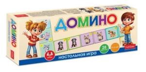 Домино детское "Пушистики" 28 фишек, картон