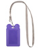 Бейдж 70*107мм вертик., с ушками, лента с карабином, фиолетовый
