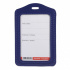 Бейдж 72*112 мм. экокожа, вертикальный, синий