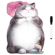 Доска магнитно-маркерная 21*29,3 см "Кот с зонтиком" в наборе 1 маркер