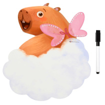 Доска магнитно-маркерная 22,2*25,3 см "Капибара-милашка" в наборе 1 маркер