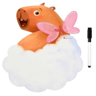 Доска магнитно-маркерная 22,2*25,3 см "Капибара-милашка" в наборе 1 маркер