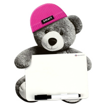 Доска магнитно-маркерная 22,4*26 см "Мишка в шапочке" в наборе 1 маркер