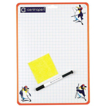 Доска маркерная Centropen А4+ двусторонняя, клетка +  1 маркер