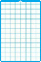 Доска маркерная Канцбург А3 двухсторонняя, клетка+ линейка, синяя рамка