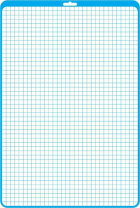 Доска маркерная Канцбург А3 двухсторонняя, клетка+ линейка, синяя рамка