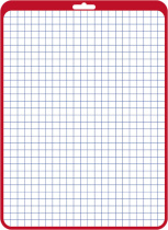 Доска маркерная Канцбург А4 двухсторонняя, клетка+ линейка, красная рамка