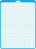 Доска маркерная Канцбург А4 двухсторонняя, клетка+ линейка, синяя рамка