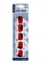 Магнит для доски 5шт 30мм "Божья коровка"