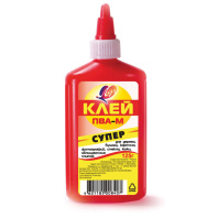 Клей ПВА-М 125 гр. "СУПЕР" навинчивающ. крышка, красный флакон|Де|20647|20С 1333-08