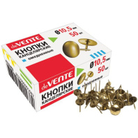 Кнопки  10.5мм (50шт) омедненные, карт.уп.