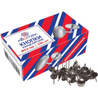 Кнопки  9.5мм (100 шт.) никелированные карт\уп