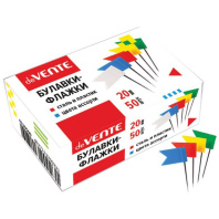 Кнопки силовые Флажки, 23мм, цветные 50 шт. карт. упак.