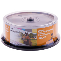 Диск CD-R Smart Track емкость 700Mb скорость 52x Inkjet 25шт. в банке