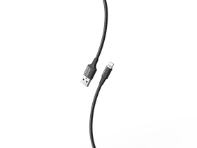 Кабель Smartbuy S14 Lightning для зарядки и передачи данных, черный, 3А, 1м