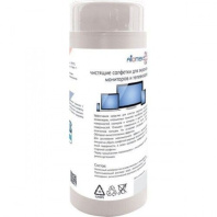 Салфетки чистящие д/монитора и пластика, влажные, 100шт/туба