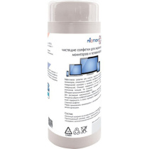 Салфетки чистящие д/мониторов, влажные, 100шт/туба