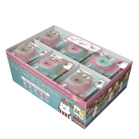 Ластик Феникс+ "Котокафе" с роликом, ассорти, 4,8*5*2,1см