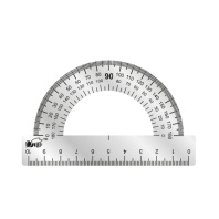 Транспортир 180гр. 10см металлический